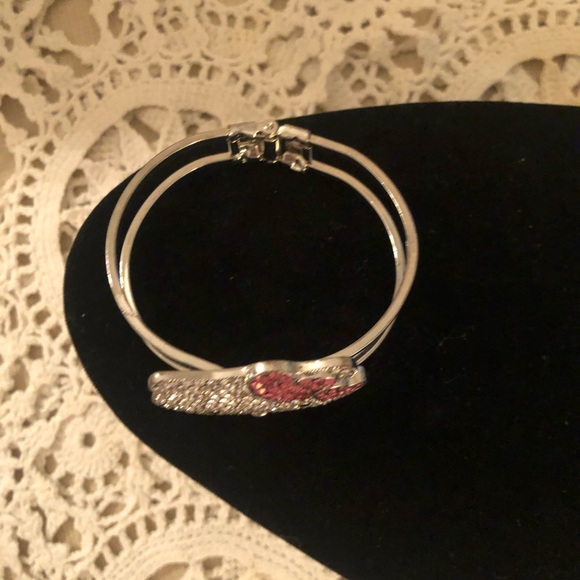 Crystal Adorned Hello Kitty Cuff Bracelet - Picture 3 of 10